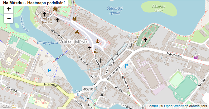 Na Můstku - mapa podnikání