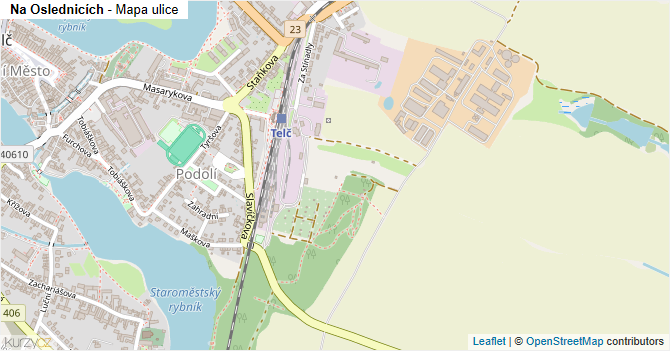Na Oslednicích - mapa ulice