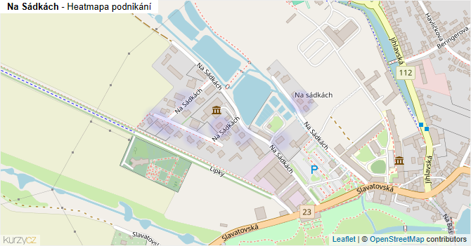 Na Sádkách - mapa podnikání