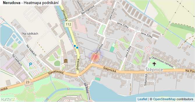 Nerudova - mapa podnikání