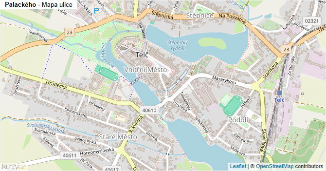 Palackého - mapa ulice