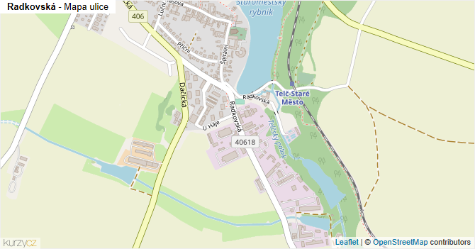 Radkovská - mapa ulice