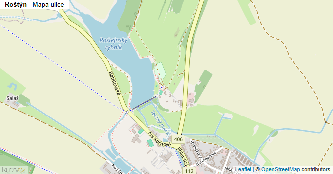 Roštýn - mapa ulice