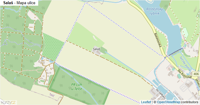 Salaš - mapa ulice