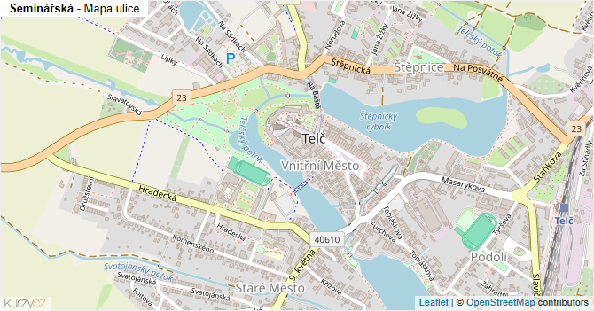 Seminářská - mapa ulice
