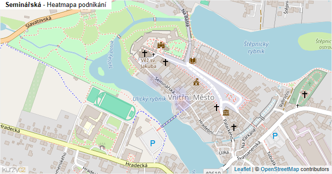 Seminářská - mapa podnikání