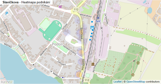 Slavíčkova - mapa podnikání