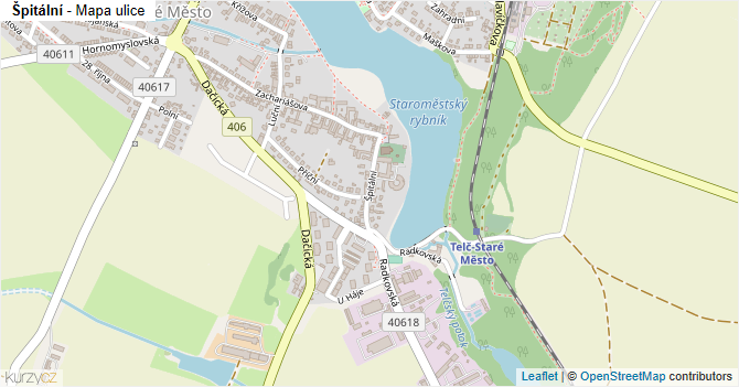 Špitální - mapa ulice