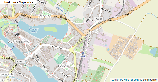 Staňkova - mapa ulice