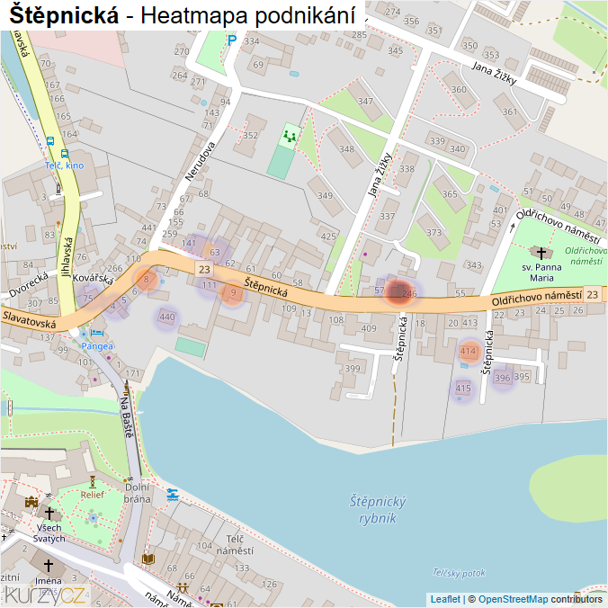 Mapa Štěpnická - Firmy v ulici.