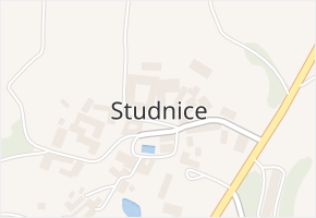 Studnice v obci Telč - mapa části obce