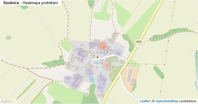 Studnice - mapa podnikání