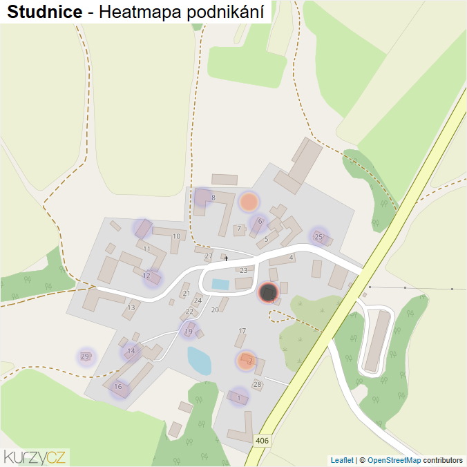 Mapa Studnice - Firmy v části obce.