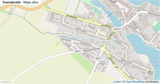 Svatojánská - mapa ulice