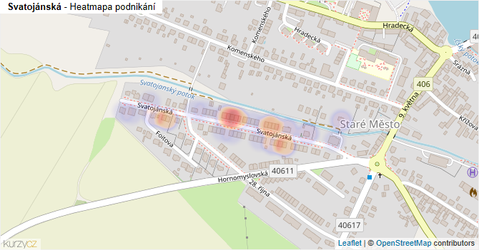 Svatojánská - mapa podnikání