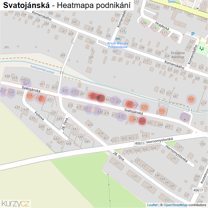 Mapa Svatojánská - Firmy v ulici.