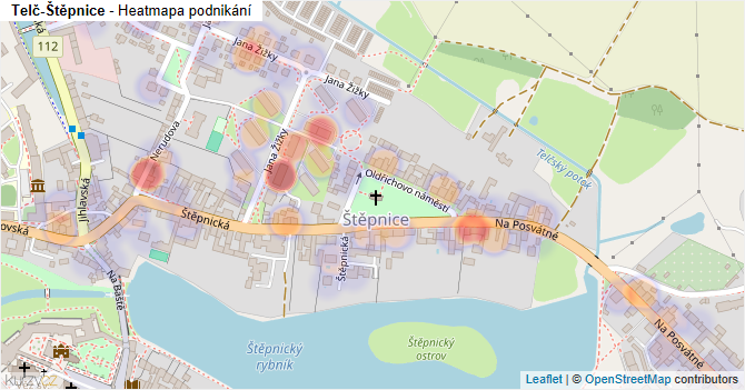 Telč-Štěpnice - mapa podnikání