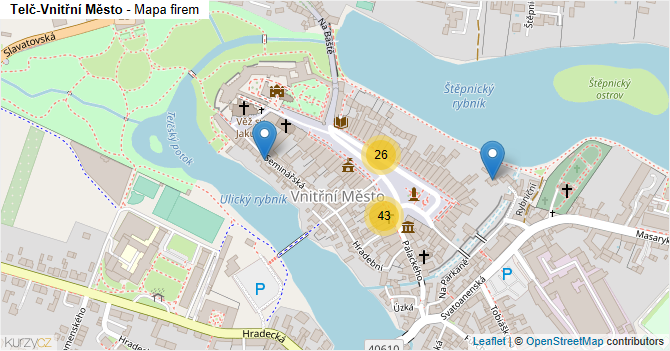 Telč-Vnitřní Město - mapa firem