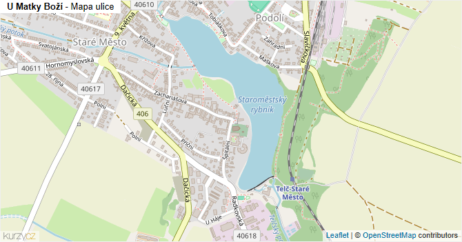 U Matky Boží - mapa ulice