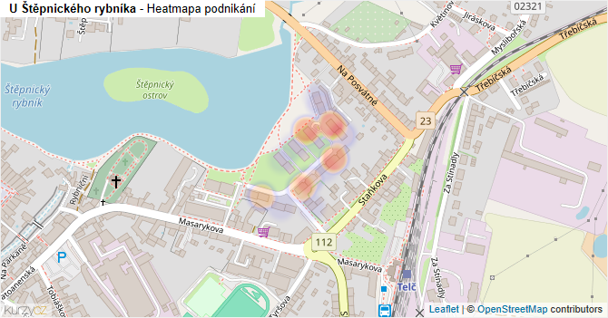 U Štěpnického rybníka - mapa podnikání