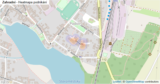 Zahradní - mapa podnikání