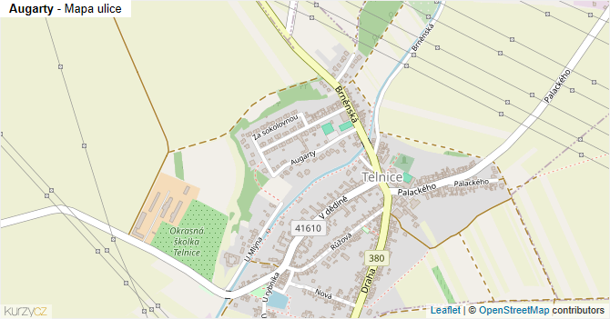 Augarty - mapa ulice