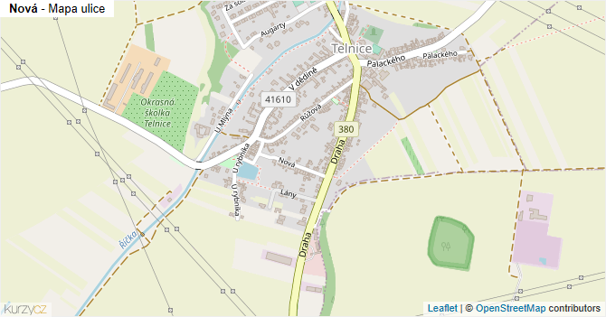 Nová - mapa ulice