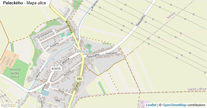 Palackého - mapa ulice