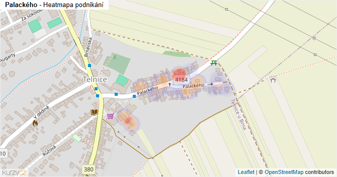 Palackého - mapa podnikání