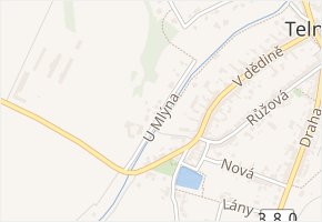 U Mlýna v obci Telnice - mapa ulice