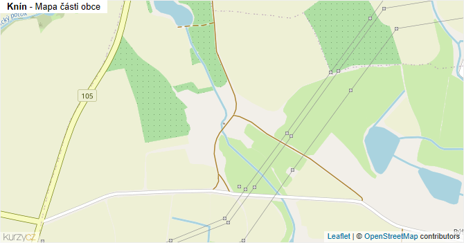 Knín - mapa části obce