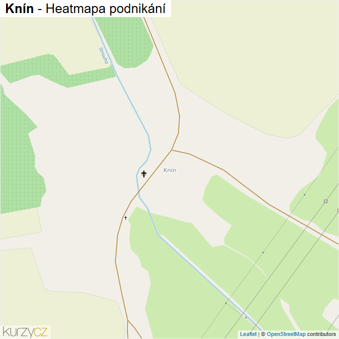 Mapa Knín - Firmy v části obce.