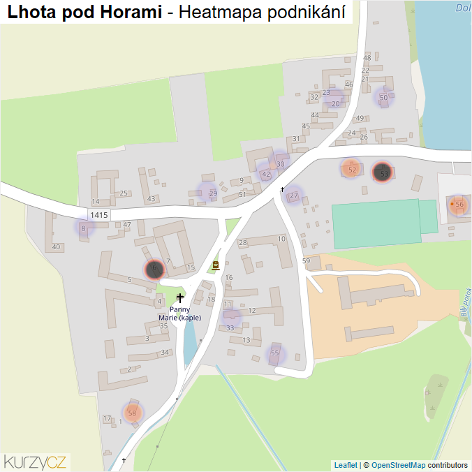Mapa Lhota pod Horami - Firmy v části obce.