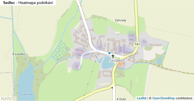 Sedlec - mapa podnikání