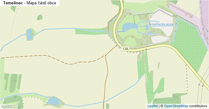 Temelínec - mapa části obce