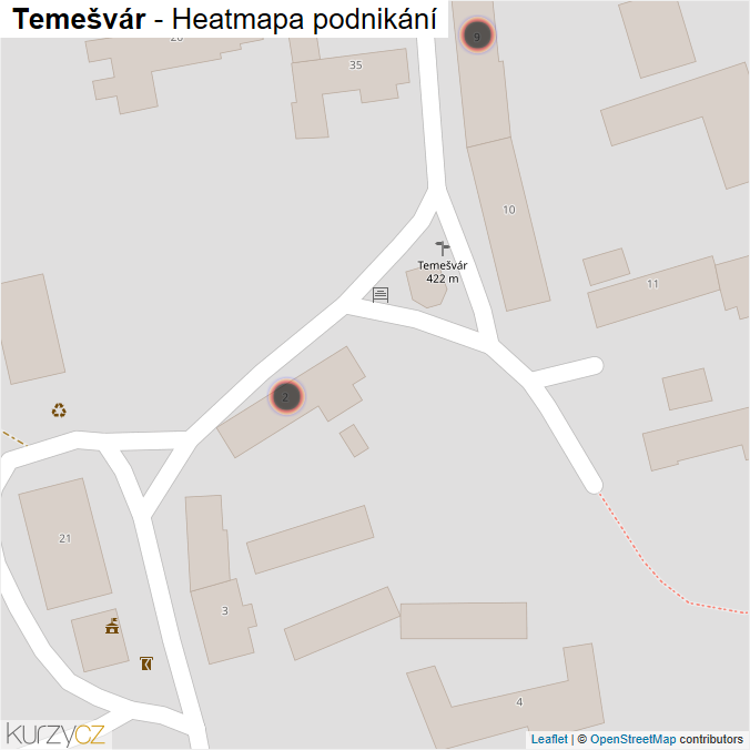 Mapa Temešvár - Firmy v obci.