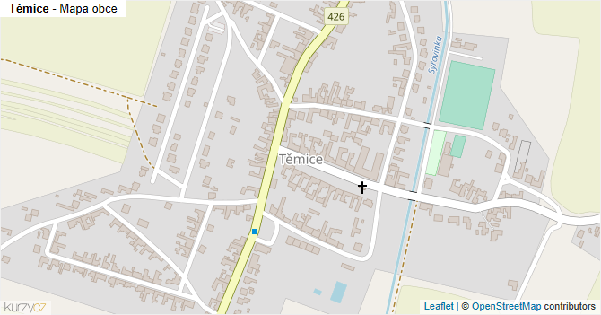 Těmice - mapa obce