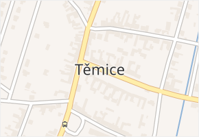Těmice v obci Těmice - mapa části obce
