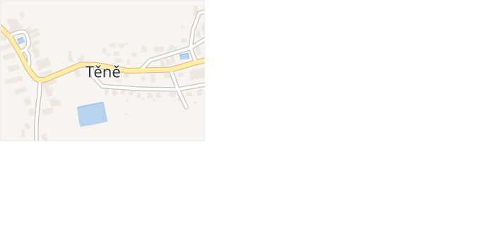 Těně v obci Těně - mapa části obce