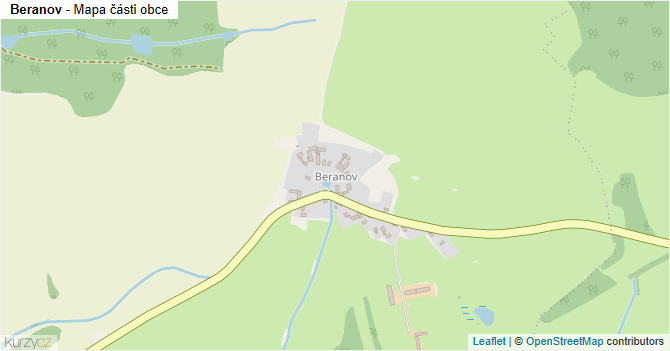 Beranov - mapa části obce