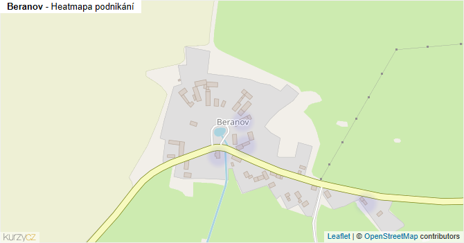 Beranov - mapa podnikání
