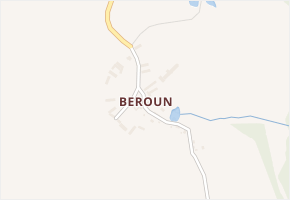 Beroun v obci Teplá - mapa části obce