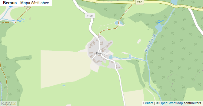 Beroun - mapa části obce