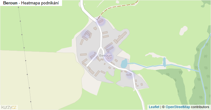 Beroun - mapa podnikání