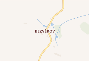 Bezvěrov v obci Teplá - mapa části obce