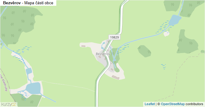Bezvěrov - mapa části obce