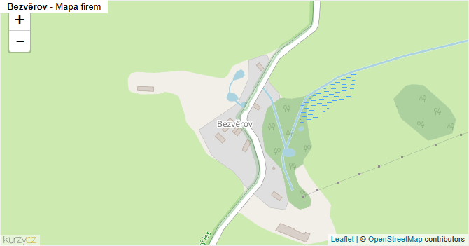 Bezvěrov - mapa firem