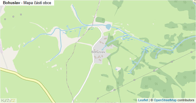 Bohuslav - mapa části obce