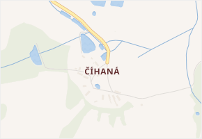 Číhaná v obci Teplá - mapa části obce