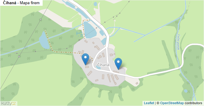 Číhaná - mapa firem